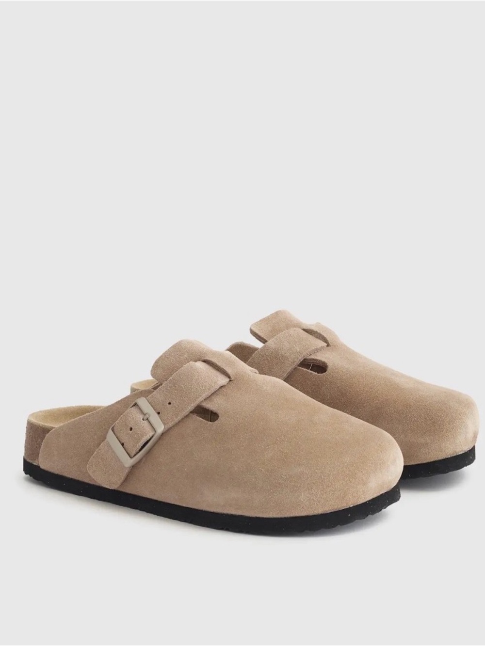 Quince Water-Repellent Suede Clog Mule in Dune
